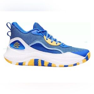 Under Armour Curry 3Z 24 Blue/White/Yellow Warriors Basketball Shoes